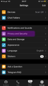 delete telegram 2