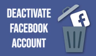 deactivate facebook account
